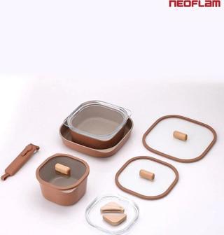 Comfort 10 Parça Tencere Seti Çıkarılabilir Saplı İç İçe Geçebilen Terracota