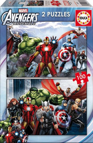 Educa Çocuk Puzzle Avengers 2x100 Parça 15771 Karton