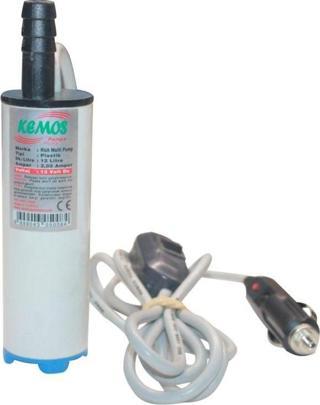 Kemos Rich 12 Volt Krom Dalgıç Tipi Sıvı Aktarma Pompası(Arapuar + Çakmaklık)