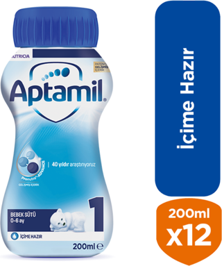 Aptamil Sıvı Bebek Sütü 1 No 200 ml x 12 Adet