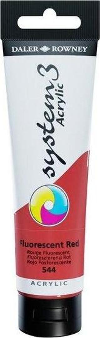 Daler Rowney Akrilik Boya System 3 Orıgınal 150 ml Fluoro Red 129150544
