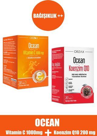 Ocean Vitamin C 1000 mg 30 Tablet + Ocean Koenzim Q10 200 mg 30 Kapsül