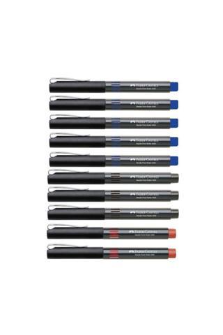 Faber-Castell 5405 Roller Kalem 0.5 Mm Iğne Uçlu 5 Mavi 2 Kırmızı 3 Siyah