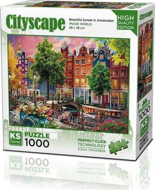 Ks Games Puzzle 1000 Parça Beautiful Sunset In Amsterdam 20793