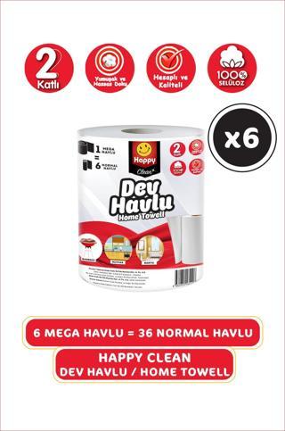 Happy Clean Dev Havlu x 6 Adet