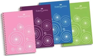 Faber Castell 4 Bölüm Plastik Kapak Çizgili Defter 80 Yaprak