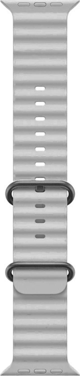 ScHitec 42-49mm Yeni Nesil Apple Uyumlu Akıllı Saat Kordonu Silikon Gri