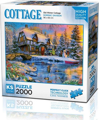Ks Games Puzzle 2000 Parça Old Winter Cottage 22526