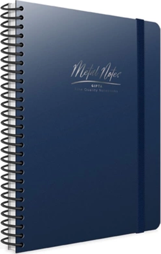 Gıpta Metal Notes Spiralli Defter A4 Kareli 80 Yaprak (4470)