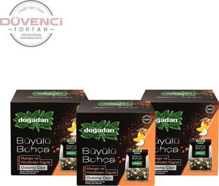 Doğadan Büyülü Bohça Oolong, Mango ve Hindistan Cevizi Poşet Çay Set 3' lü