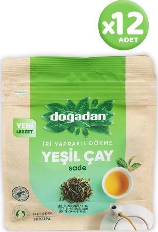 Doğadan Dökme Yeşil Çay Sade 60 gr x 12 Adet