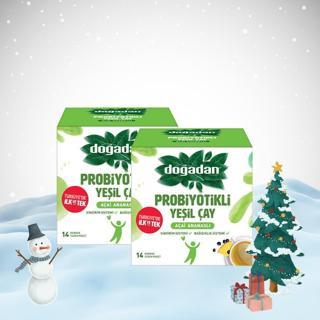 Doğadan Yılbaşı Paketi Probiyotikli Yeşil Çay Açai Ananaslı 14'lü x 2