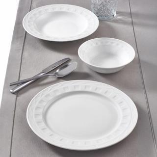 Güral Porselen Monet 18 Parça 6 Kişilik Rölyefli Yemek Takımı