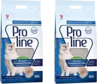 Proline Parfümsüz Bentonit Topaklaşan Kedi Kumu 2X10 Lt