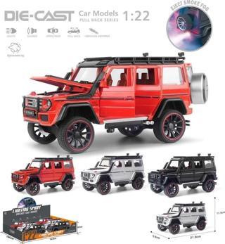 HCL-501A Çek Bırak 1:22 Sesli Ve Işıklı Buharlı G-Lüx Metal Jeep