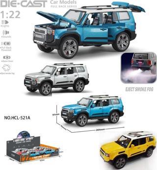 HCL-521A Çek Bırak 1:22 Sesli Ve Işıklı Buharlı Metal Jeep