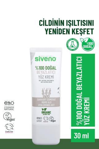 Siveno %100 Doğal Yüz Kremi Beyazlatıcı Anti Blemis Aydınlatıcı Canlandırıcı Etkili 30 ml