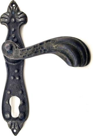 Antika Tarz Dekoratif Pirinç Mevlana Banyo Kapı Kolu - 228x48 mm, Oksit