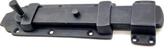 Antika Tarz Dekoratif Pirinç Yassı Kapı Sürgüsü - 55x215 mm, Oksit