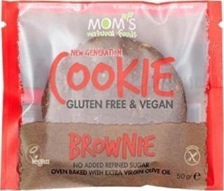 Mom's Natural Foods Cookıe Gluten Free & Vegan Brownıe 50g e
