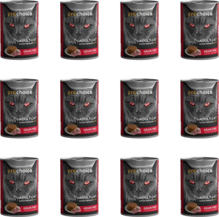 Prochoice Tahılsız Kuzu Etli Ezme Konserve Kedi Maması 400 Gr (12 Adet)