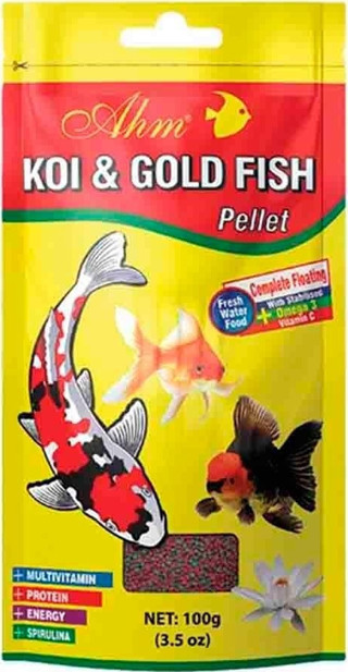 Ahm Koi Goldfish Pellet Japon Balıkları İçin Yem 100 gr 