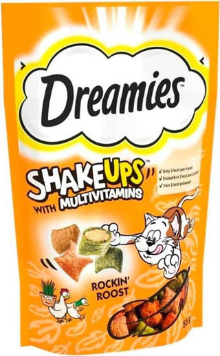 Dreamies Kedi Ödülü Shake Ups Rockin Rooster 55 Gr