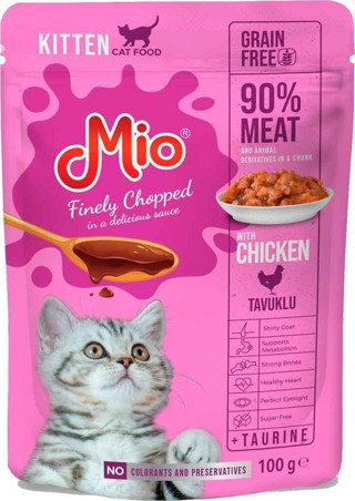 Mio Yavru Kedi Yaş Mama Tavuk Etli 100 Gr