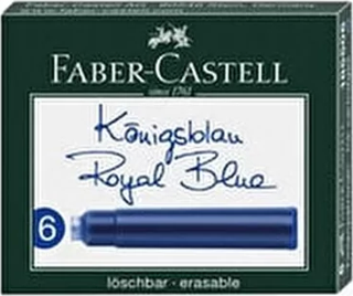 FABER-CASTELL GRİP DOLMA KALEM KARTUŞU MAVİ 6LI (185506)