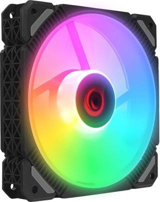 Rampage Cross F20, 38cfm, 1200rpm, 12cm, Rainbow, 3p+4p Molex Soketli, Siyah Kasa Fanı