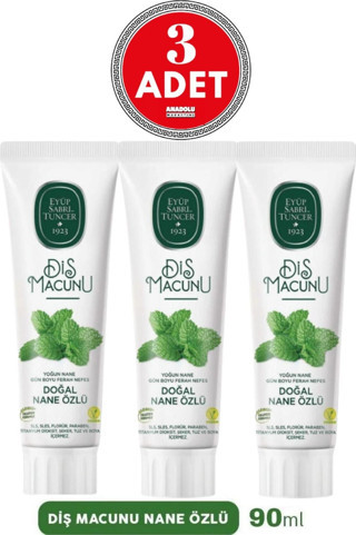 Eyüp Sabri Tuncer Diş Macunu Nane Özlü 90 Ml X 3 Adet