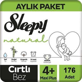 Sleepy Natural Bebek Bezi Ultra Avantaj Paketi 4+ Numara Maxi 9-16 Kg 176 Adet