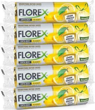 Florex Büzgülü Limon Kokulu Orta Boy 55X60 Cm 25 Rulo 250 Adet