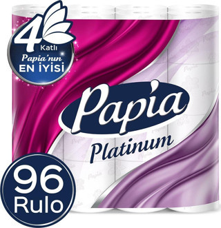 Papia Platinum Tuvalet Kağıdı 96 Rulo (32 Rulo X 3 Paket)