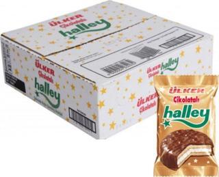 Ülker Halley Tekli Lokmalık Granül Serpmeli Bisküvi / 24 Adet / 30Gr