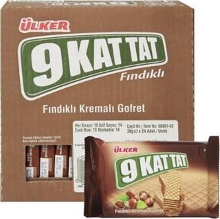 Ülker 9 Kat Tat Fındıklı Gofret 39 Gr X 24 Adet