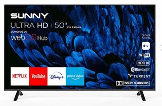 Sunny 50" SN50FMN252-0276 Ultra HD Frame Uydu Alıcılı WebosHub Netflix Wifili Dual Smart Led Tv