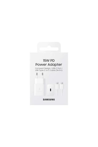 Samsung 15W Pd Power Adepter Type-C To C Cable (3A/1M) White