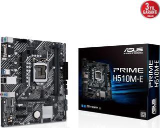 Asus Prime H510M-E 11.Nesil 3200(OC) Ddr4 64GB Soket LGA1200 M.2 Vga Hdmi Dp Matx Anakart