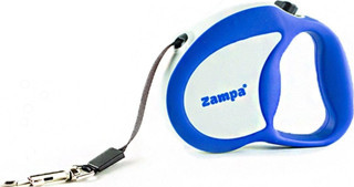 Zampa Galera Şerit Otomatik Köpek Gezdirme Tasması Medium White Blue 5 Metre