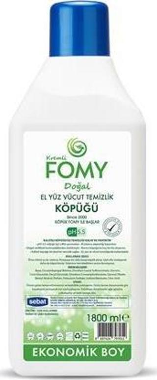 FOMY Doğal ve Narin El Temizleme Köpüğü - Özenle Hazırlanmış Nemlendirici Yenileyici Formül 1800ml