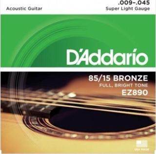 Daddario D'Addario Ez-890 (009-045)-Süper Light-Akustik Gitar Tel Seti-Pena