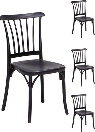 Modalife 4 Adet Violet Siyah Mutfak Yemek Sandalye
