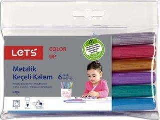 Lets Metalik Keçeli Kalem 6 Renk