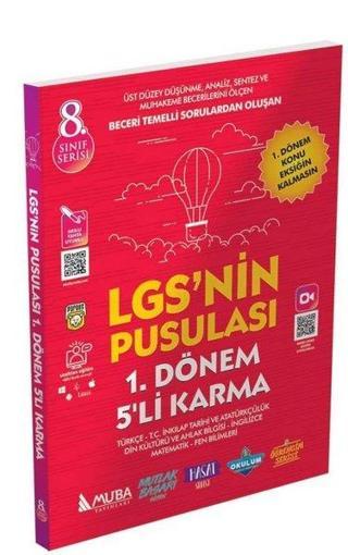 8.Sınıf LGS nin Pusulası 1. Dönem 5'li Karma Deneme - Kolektif  - Ankara Murat Yayıncılık