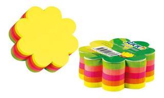 Hopax Not Kağıdı Stickn Neon 5 Renk Çiçek Kesik Küp 250 Yaprak
