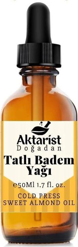 Aktarist Tatlı Badem Yağı 50ml Damlalıklı Soğuk Pres