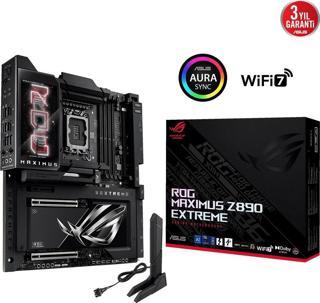 ASUS ROG MAXIMUS Z890 EXTREME Intel LGA1851 Z890 DDR5 8800+MHz(OC) E-ATX Gaming (Oyuncu) Anakart