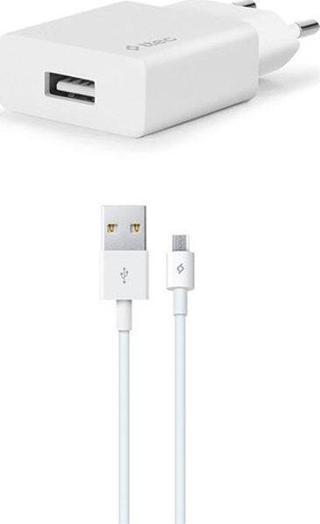 ttec Beyaz Smartcharger Seyahat Şarj Aleti 2A ve Micro USB Kablo