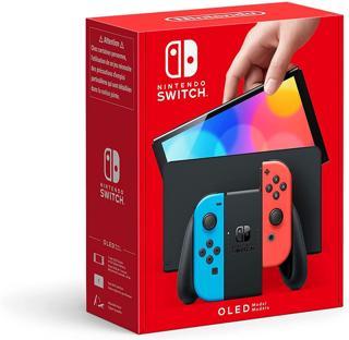 Nintendo Switch Oled Oyun Konsol (Distribütör Garantili) Pal Kırmızı Mavi
